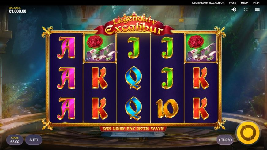 Legendary Excalibur slot screen 1