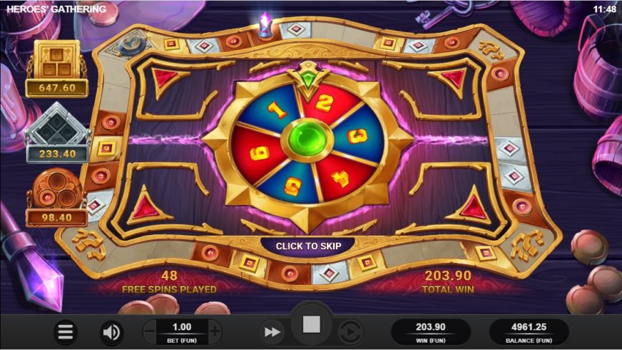 Heroes Gathering slot screen 3