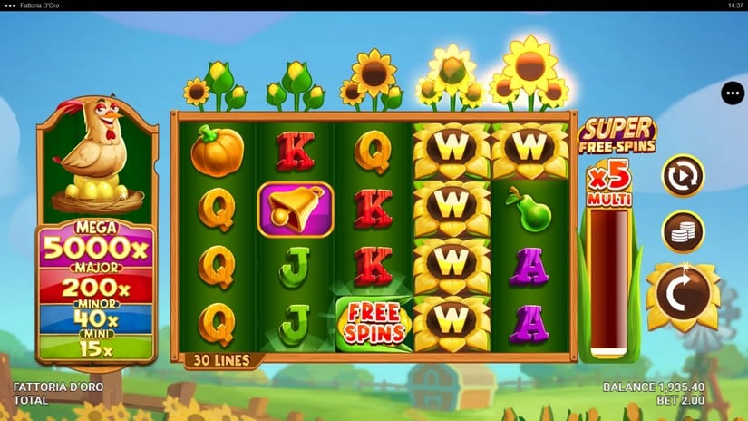Fattoria D’Oro slot screen 4
