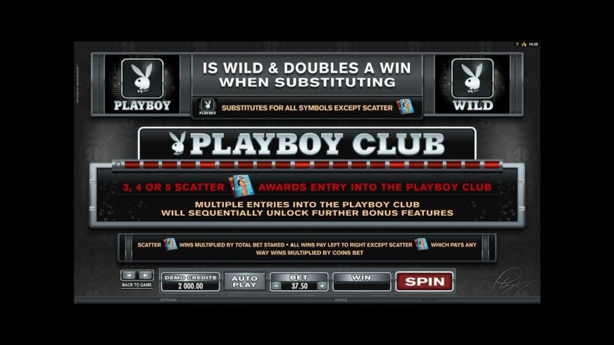 Playboy slot screen 3