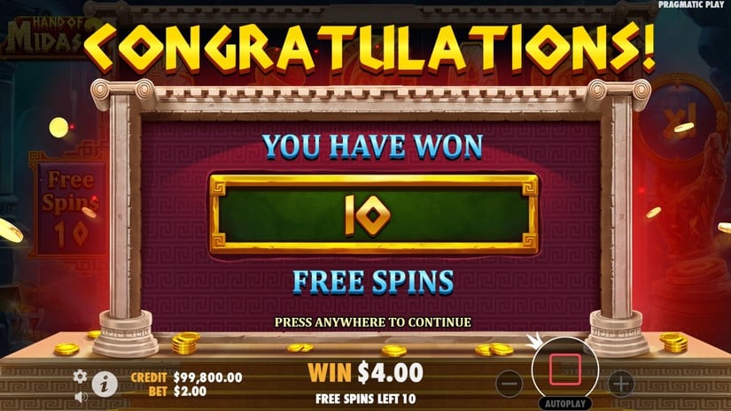 Hand of Midas 2 slot screen 4