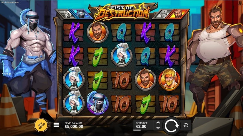 Fist of Destruction slot screen 1
