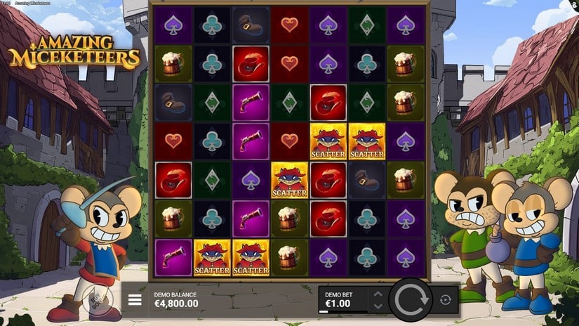 Amazing Miceketeers slot screen 2