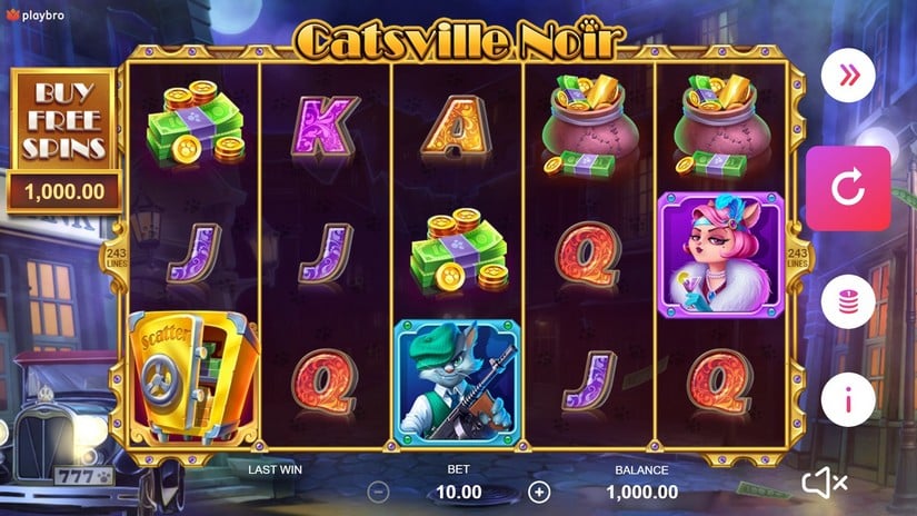 Catsville Noir slot screen 1