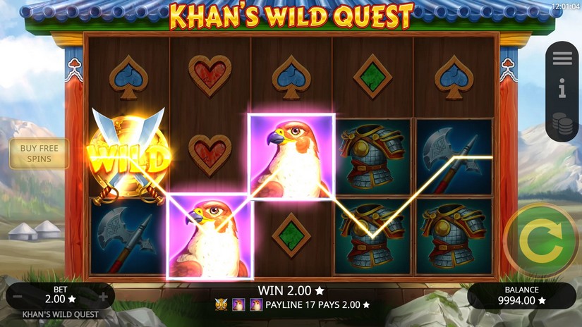 Khan’s Wild Quest slot screen 2