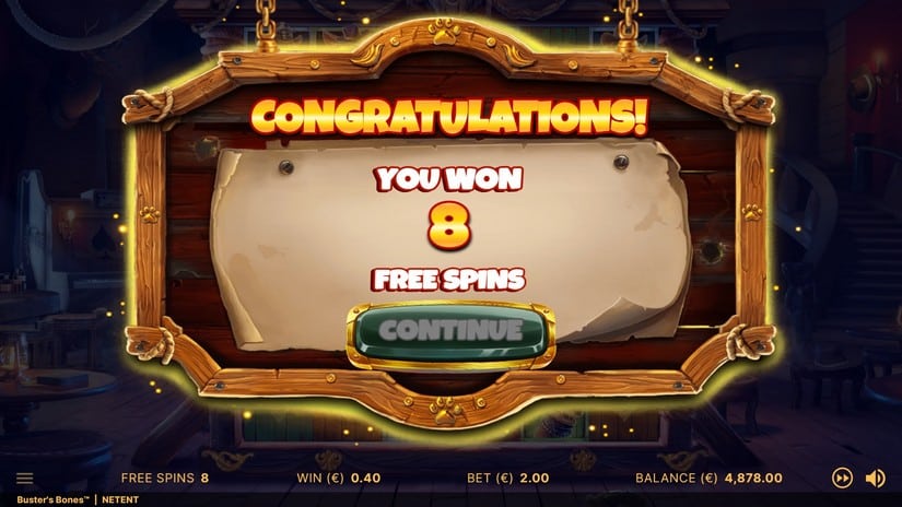 Buster’s Bones slot screen 3