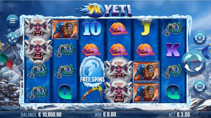 9k Yeti slot screen 1