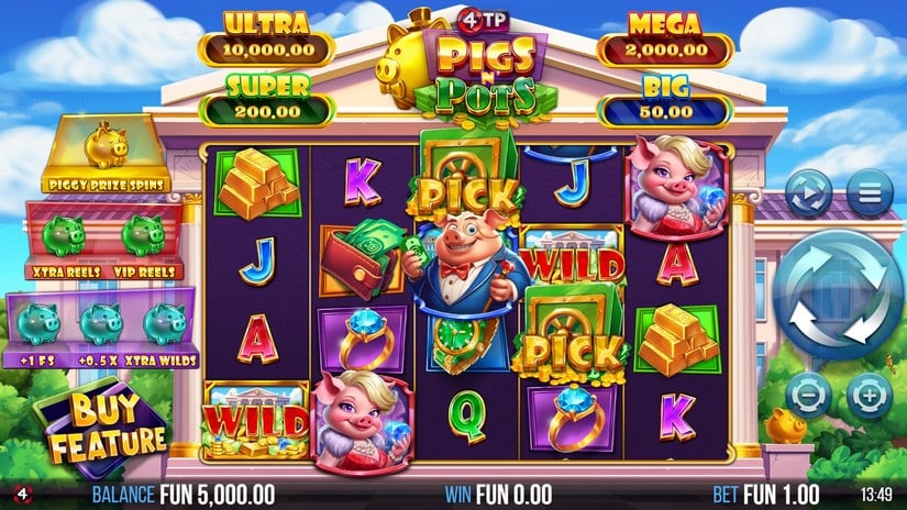 4TP Pigs N’ Pots slot screen 1