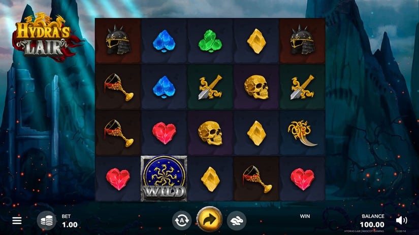Hydra’s Lair slot screen 1