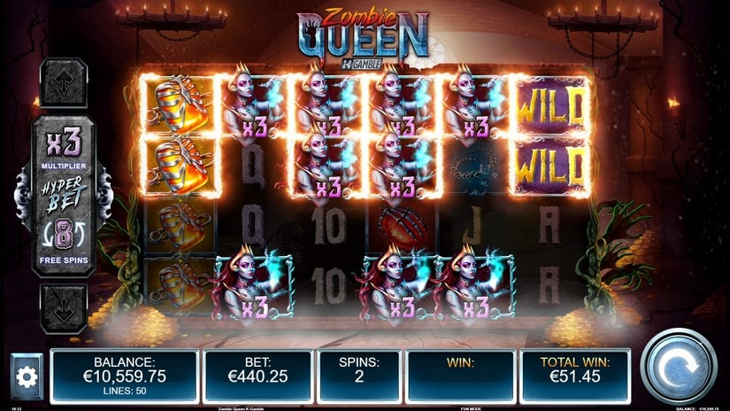 Zombie Queen Gamble feature slot screen 4