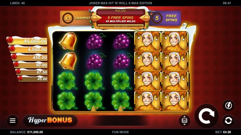 Joker Max: Hit ‘n’ Roll Xmas Edition slot screen 1