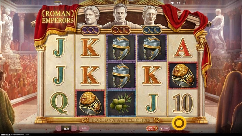 Roman Emperors slot screen 2