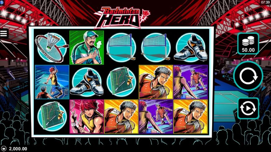 Badminton Hero slot screen 1