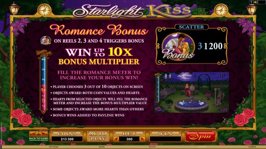 Starlight Kiss slot screen 4