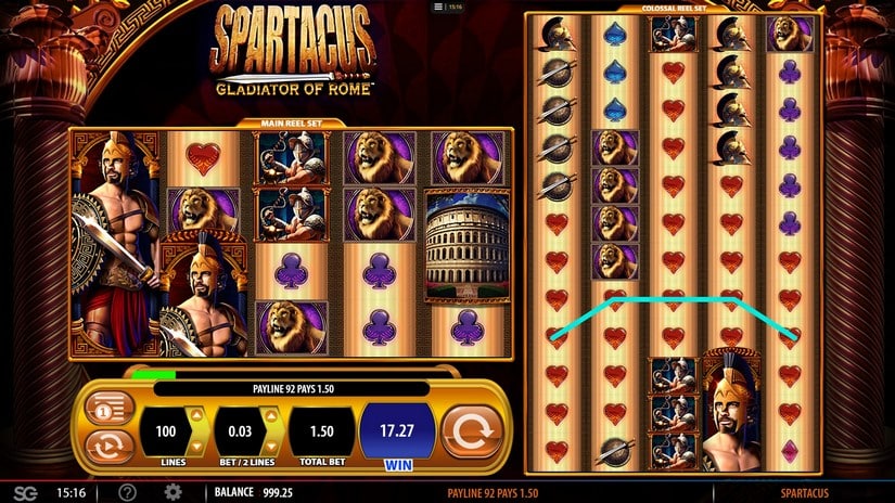 Spartacus Gladiator of Rome slot screen 3