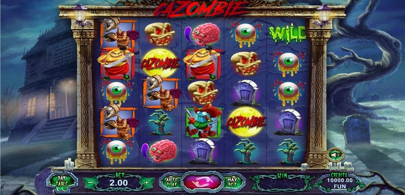 Cazombie slot screen 1