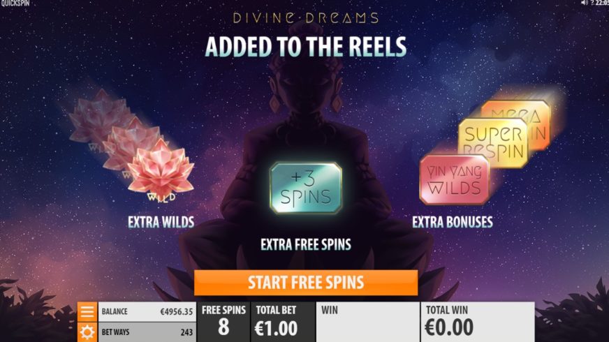 Divine Dreams slot screen 2