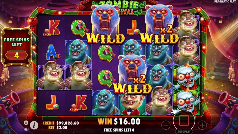 Zombie Carnival slot screen 6