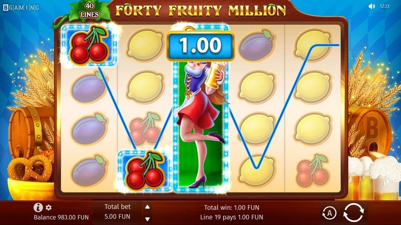 Forty Fruity Million slot screen 4
