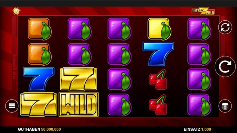 Ultra 7s Wild slot screen 1