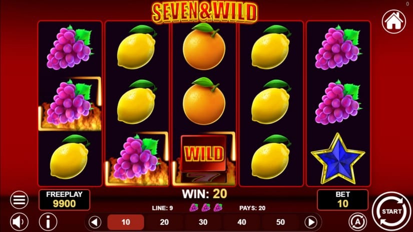 Seven & Wild slot screen 1