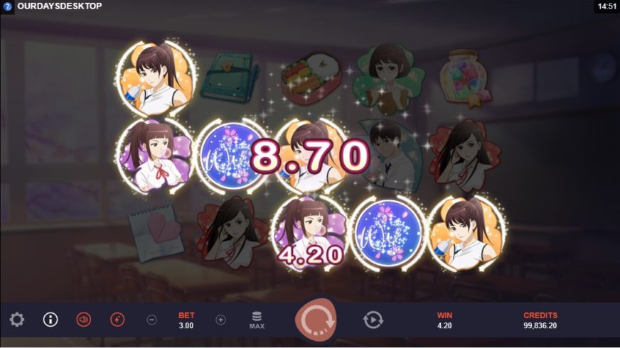 Our Days slot screen 3