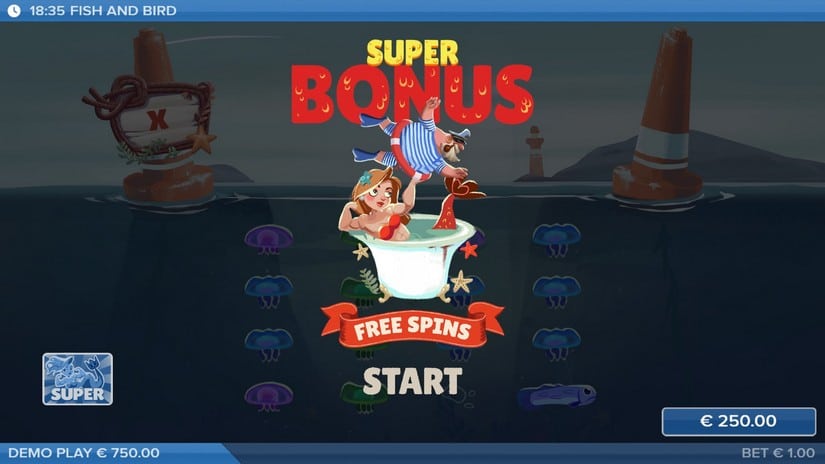 Fish and Bird slot screen 3