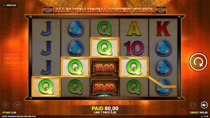 Lucky Pharaoh Deluxe slot screen 3