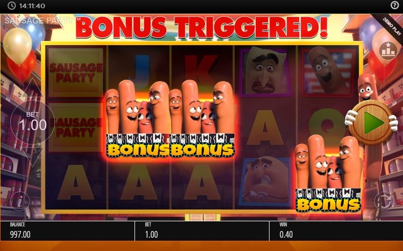Sausage Party slot screen 2