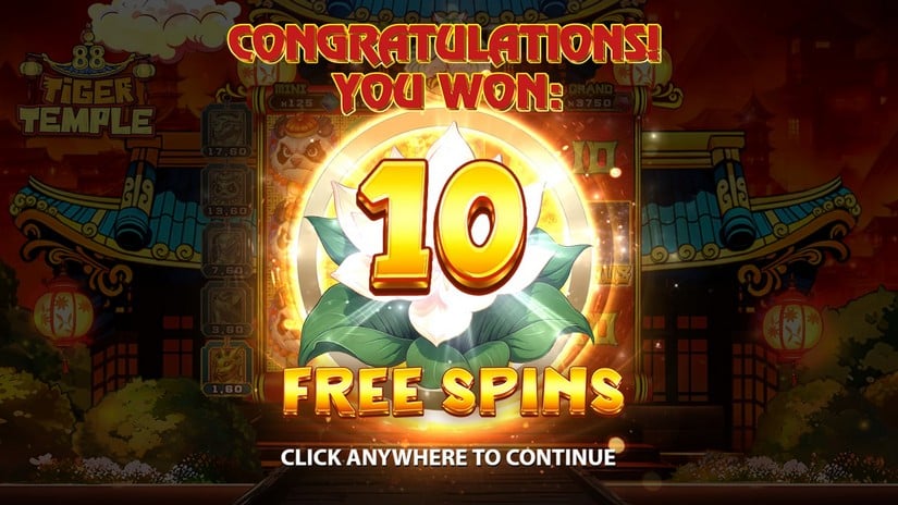 Tiger Temple 88 slot screen 3