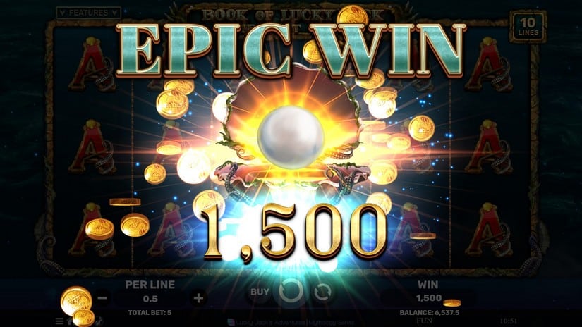 Book of Lucky Jack The Lost Pearl slot screen 8