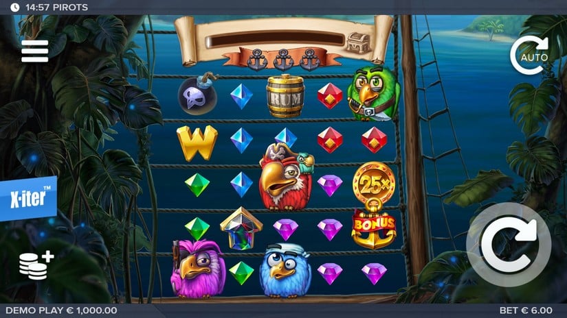 Pirots slot screen 1