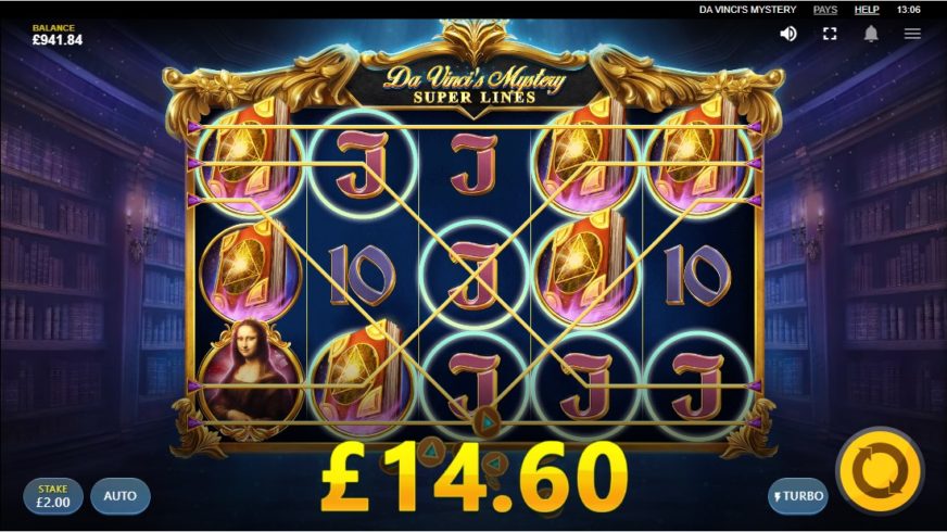 Da Vinci’s Mystery slot screen 2