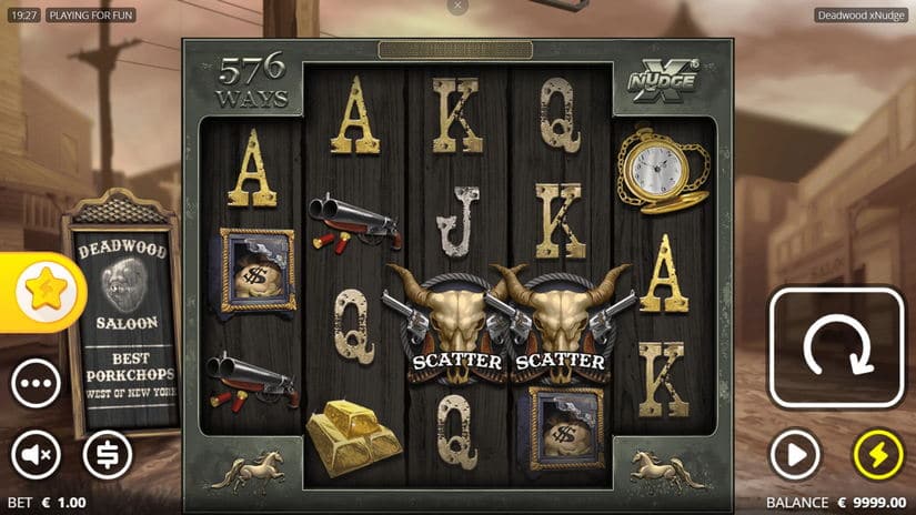 Deadwood xNudge slot screen 1