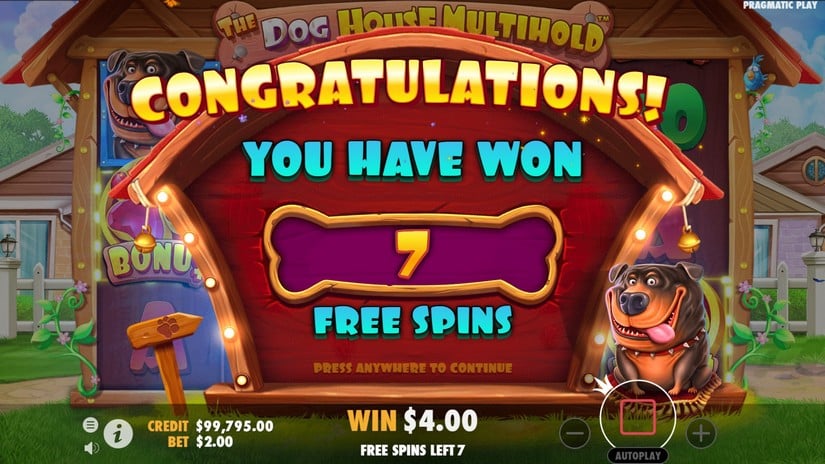 The Dog House Multihold slot screen 3