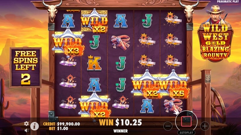 Wild West Gold Blazing Bounty slot screen 5