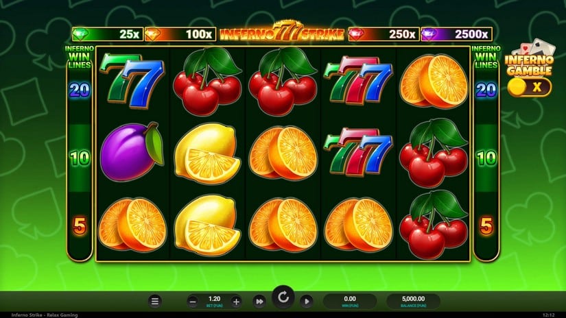 Inferno Strike slot screen 1