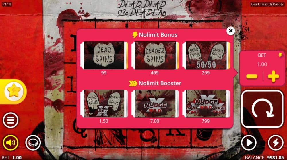 Dead, Dead Or Deader free slot