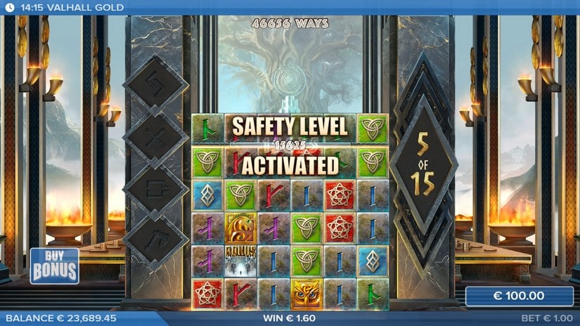 Valhall Gold slot screen 5