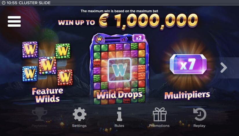 Cluster Slide slot screen 11