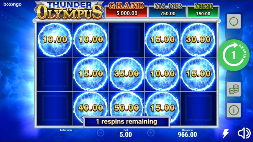 Thunder of Olympus slot screen 3