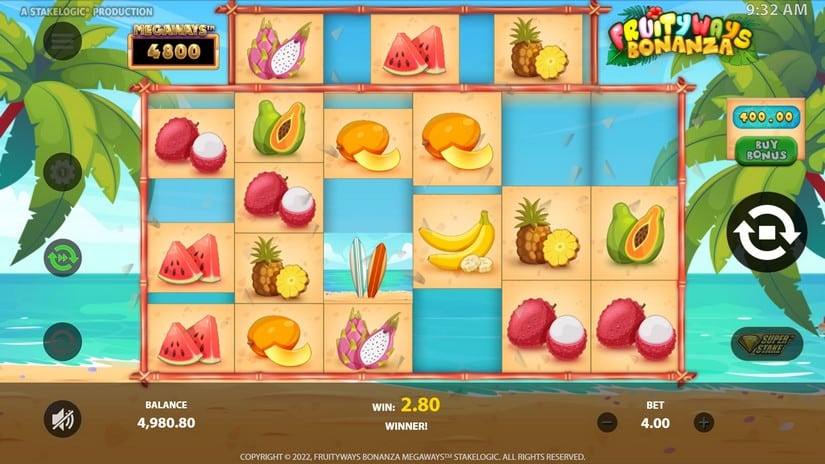 Fruityways Bonanza Megaways slot screen 2