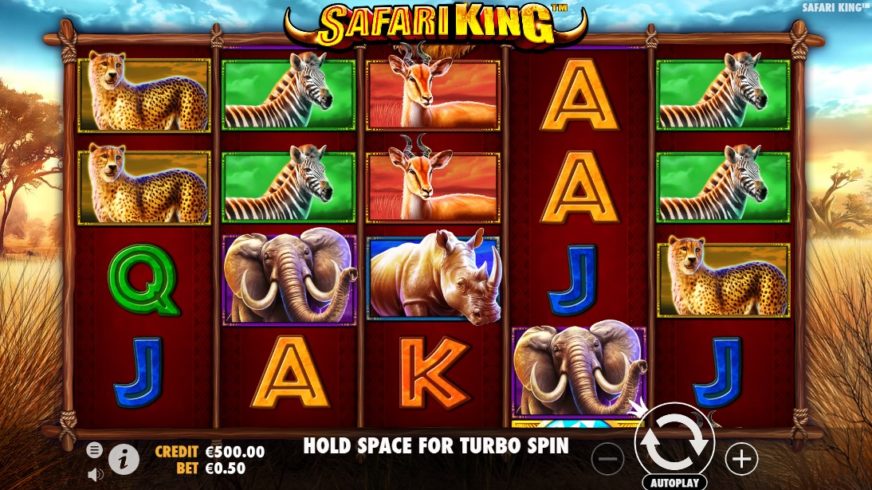 Safari King slot screen 1