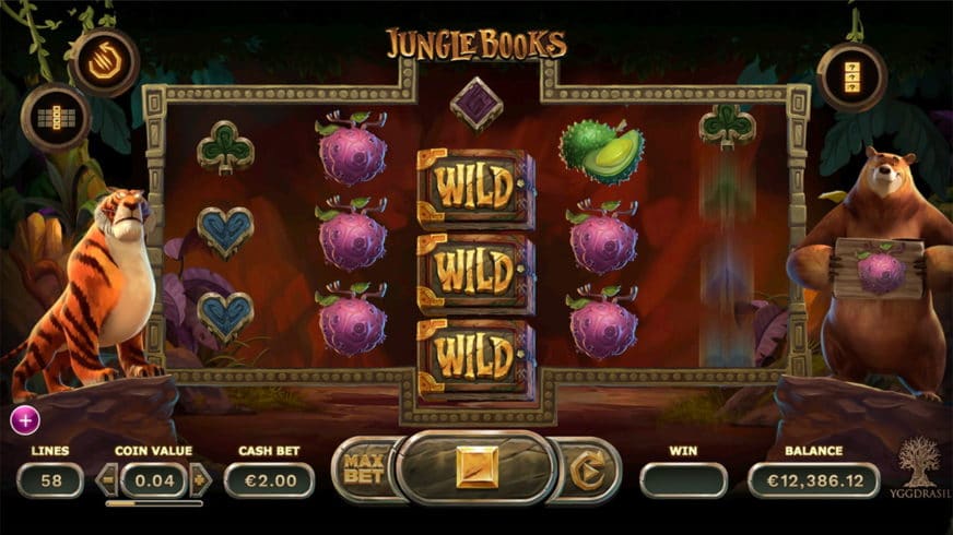 Jungle Books slot screen 1
