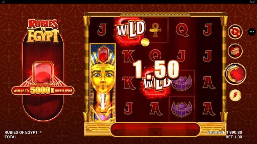 Rubies of Egypt slot screen 2