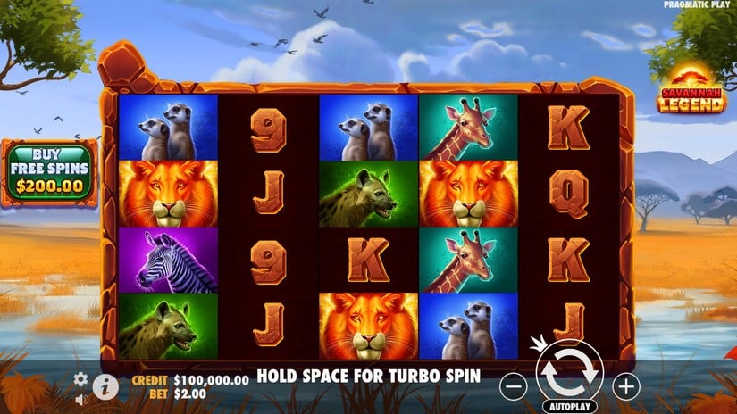Savannah Legend slot screen 1