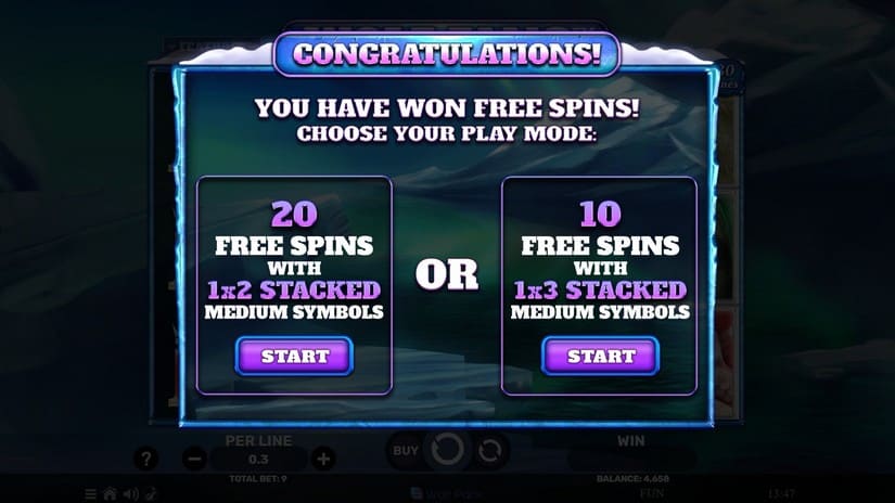 Wolf Fang Snowfall slot screen 2