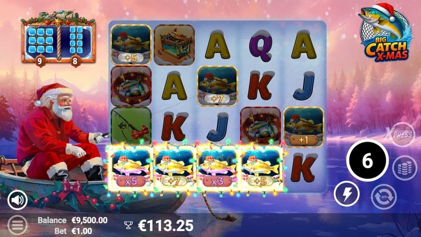 Big Catch Xmas slot screen 6