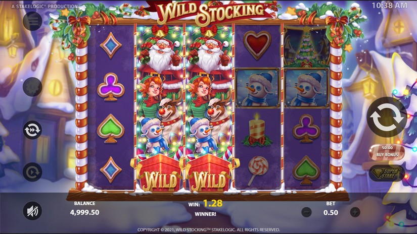 Wild Stocking slot screen 2