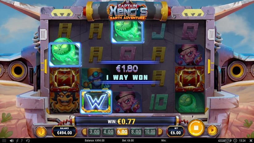 Captain Xenos Earth Adventure slot screen 2